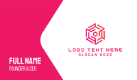 Generic Pink Hexagon  Business Card