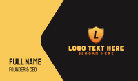 Yellow Shield Lettermark Business Card