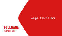 Red Tech Wordmark Business Card Design