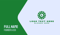Green Viral Lettermark Business Card