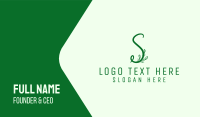 Natural Elegant Letter S Business Card