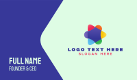 Colorful Media Play Button Business Card Design