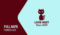 Cat In Love  Business Card Image Preview