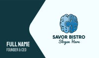 Blue Brain Puzzle Business Card Design