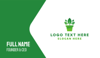 Green Leaf Pot  Business Card