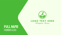 Green Leaf Lettermark Business Card