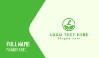 Green Leaf Lettermark Business Card Design