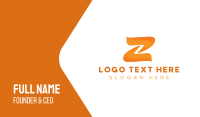 Fire Letter Z Business Card Design