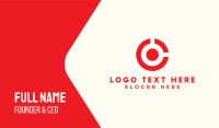 Target Circle Letter C Business Card