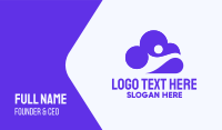 Violet Human & Cloud Business Card Design