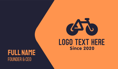 Modern Geometric Bike Business Card Image Preview