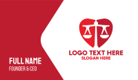 Red Legal Love Business Card