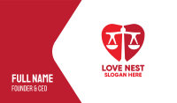 Red Legal Love Business Card Image Preview