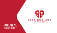 Red Legal Love Business Card