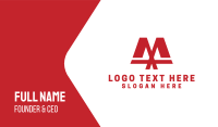 Red M Bridge Business Card Design