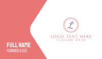 Cute M Emblem Business Card Design