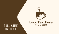 Brown Coffee Cup Business Card Design