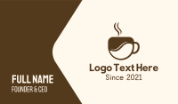 Brown Coffee Cup Business Card