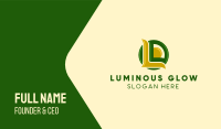 Green & Yellow Natural Letter L  Business Card Image Preview