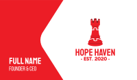 Red Chess Puzzle Business Card