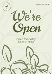 Plant Store Open Poster