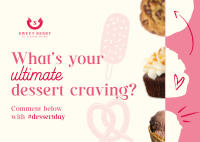 Dessert Customer Engagement Postcard Image Preview