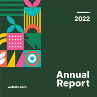 Annual Report Multicolor Instagram Post Design