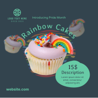 Pride Rainbow Cupcake Instagram Post Design
