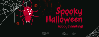 Halloween Spider Greeting Facebook Cover