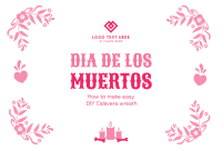 Floral Dia De Los Muertos Pinterest Cover Image Preview