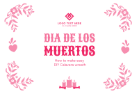 Floral Dia De Los Muertos Pinterest Cover Design