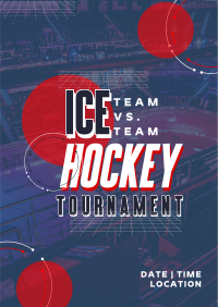 Sporty Ice Hockey Tournament Flyer