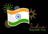 India Day Flag Postcard
