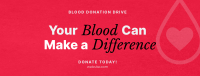 Minimalist Blood Donation Drive Facebook Cover