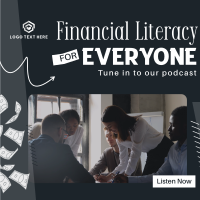 Financial Literacy Podcast Linkedin Post