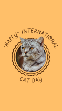 "Happy" Int'l Cat Day Facebook Story