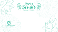 Lotus Diwali Greeting Zoom Background