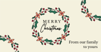 Christmas Wreath Greeting Facebook Ad