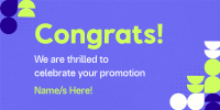 Congratulatory Promotion Corporate Twitter Post