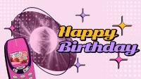 Retro Birthday Greeting Facebook Event Cover