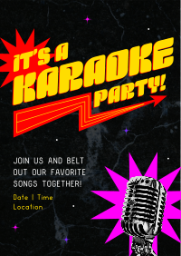 Sparkly Karaoke Party Flyer