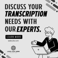 Transcription Experts Instagram Post