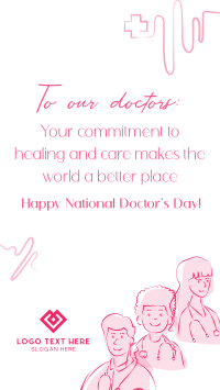 Medical Doctors Lineart Instagram Story Design