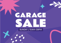 Garage Sale Notice Postcard