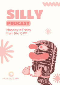 Funny Comedy Podcast Poster