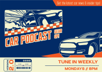 Fast Car Podcast Postcard