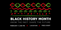 Black History Month Pattern Twitter Post