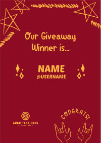 Giveaway Winner Announcement Flyer