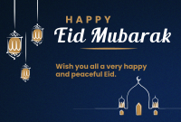 Eid Mubarak Lanterns Pinterest Cover Image Preview