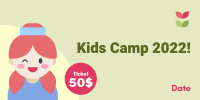 Cute Kids Camp Twitter Post